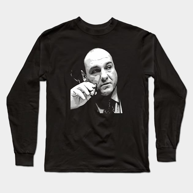 Tony Soprano Gangster Movie Tv Mafia Merchandise Goodfellas Long Sleeve T-Shirt by Tracy Daum